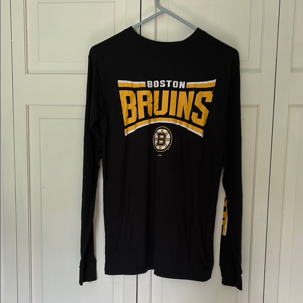 NHL Boston Bruins Black and Gold Long Sleeve Tee
